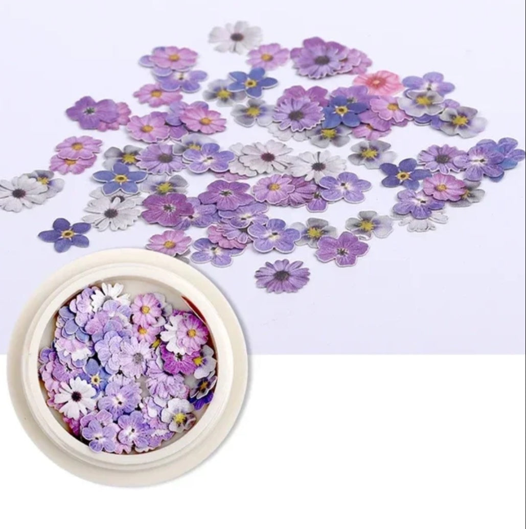 Flowers 50 Pcs/Box Waterproof Wood Pulp resin inclusions