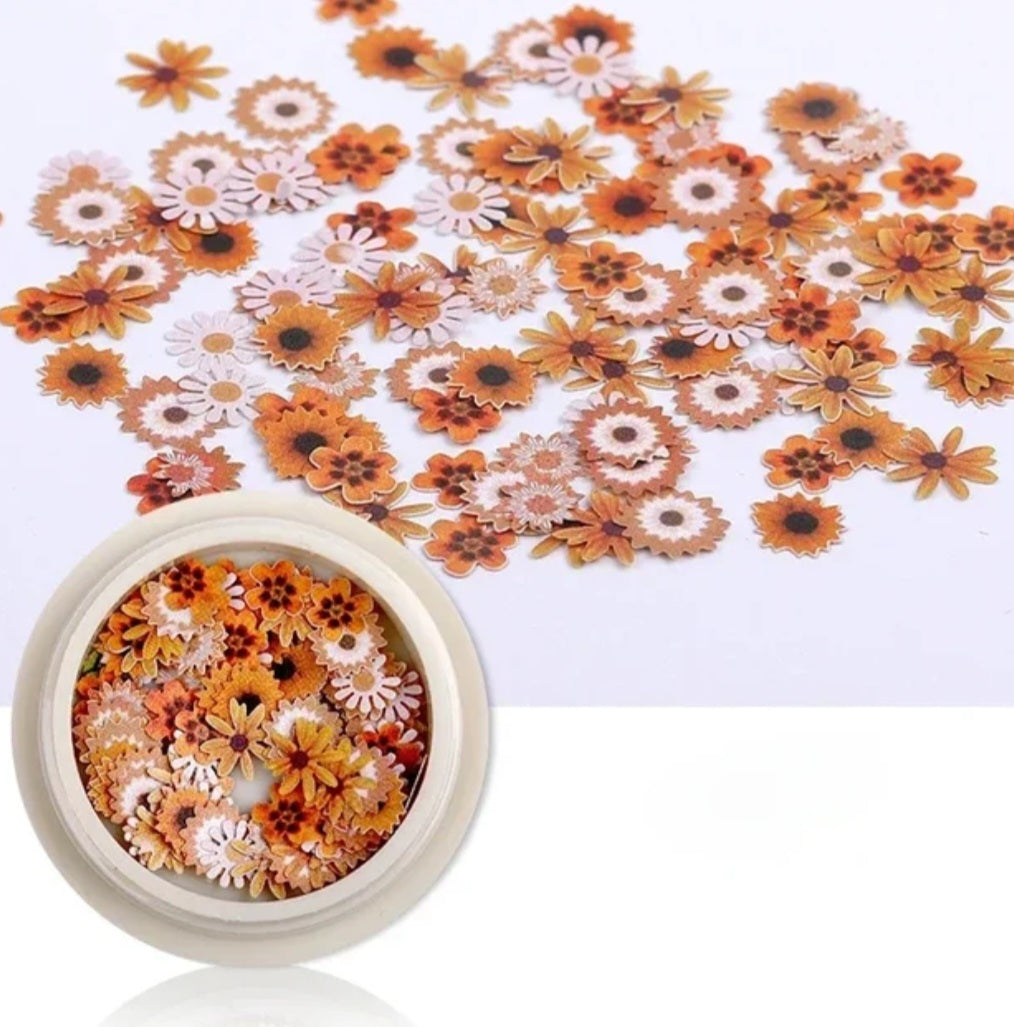 Flowers 50 Pcs/Box Waterproof Wood Pulp resin inclusions