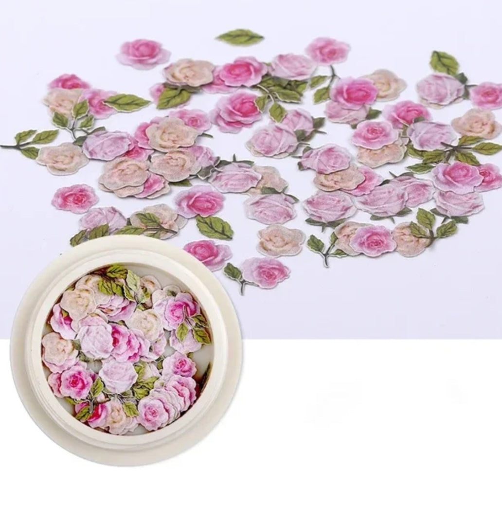 Flowers 50 Pcs/Box Waterproof Wood Pulp resin inclusions