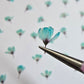 Dyed pressed Japanese blossoms