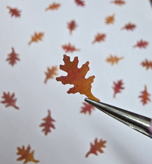 Tiny Shumard oak leaves