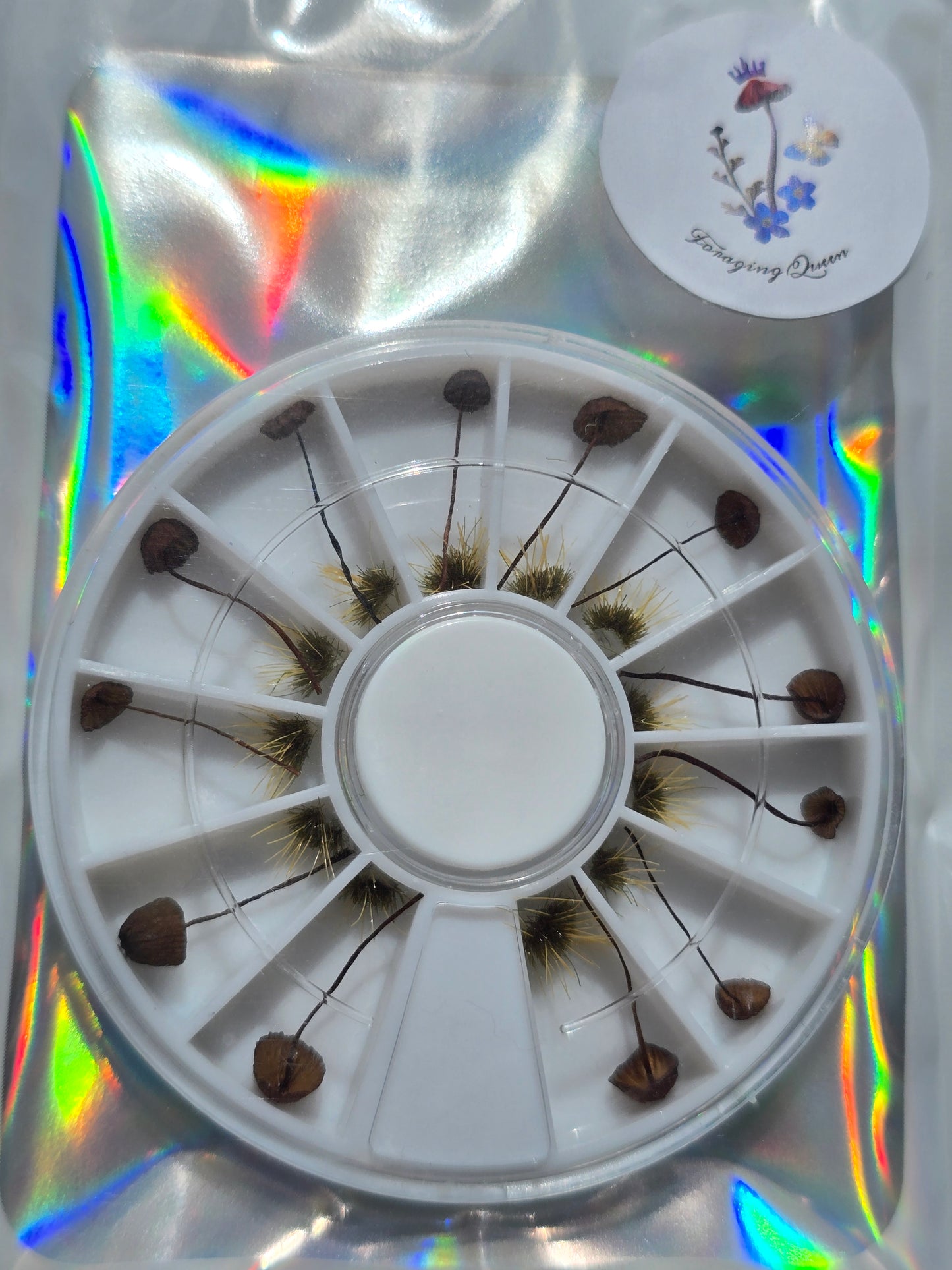 Tiny mushrooms wheel